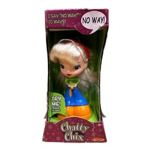 2002 Chatty Chix Spin Master NO WAY Doll Bobble Toy Blonde AS IS Not Working